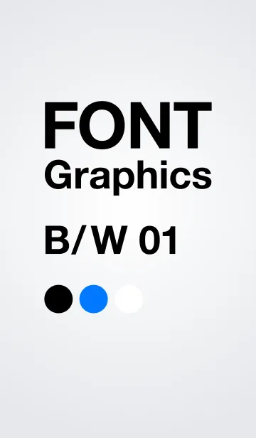 [LINE着せ替え] FONT Graphics B/W 01（白/シンプル）の画像1
