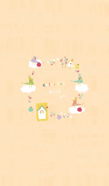 [LINE着せ替え] colorful bird kioの画像1