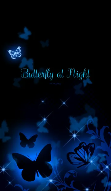 [LINE着せ替え] Butterfly at Nightの画像1