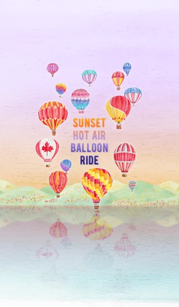 [LINE着せ替え] Sunset Hot Air Balloon Rideの画像1