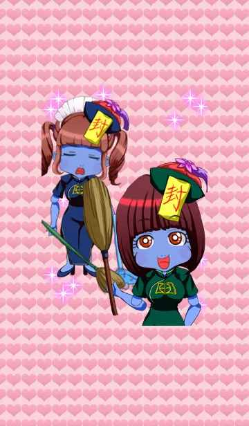 [LINE着せ替え] こどもの日に原宿系お掃除キョンシーガールの画像1