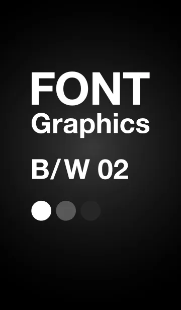 [LINE着せ替え] FONT Graphics B/W 02（黒/シンプル）の画像1