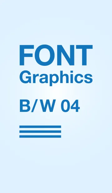 FONT Graphics B/W 04（白/青/シンプル）の着せ替えメイン画像