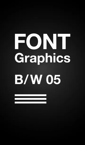 [LINE着せ替え] FONT Graphics B/W 05（黒/シンプル）の画像1