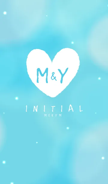 [LINE着せ替え] INITIAL -M＆Y- fluffy Blueの画像1