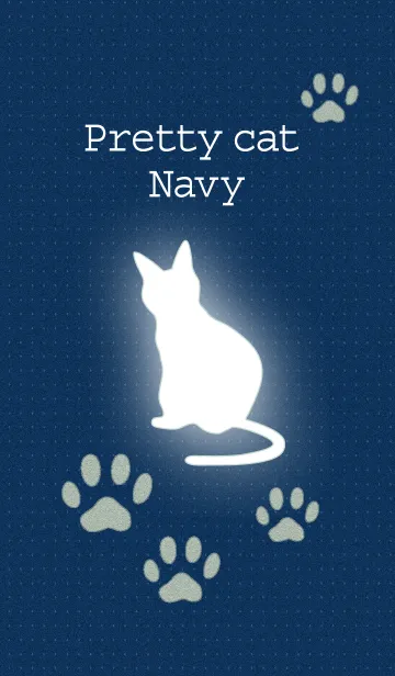 [LINE着せ替え] Pretty cat navyの画像1