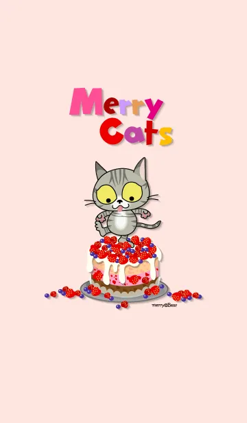 [LINE着せ替え] Merry Cats / スイートアミーの画像1