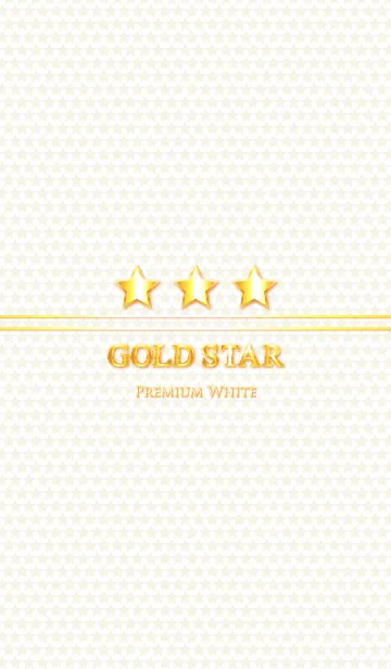 [LINE着せ替え] GOLD STAR " Premium White "の画像1