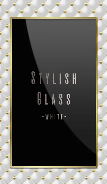 [LINE着せ替え] スタイリッシュ ホワイトキルト ガラスの画像1