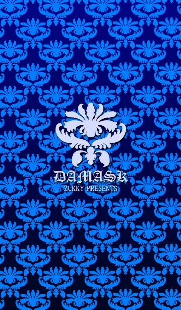 [LINE着せ替え] DAMASK blue and blueの画像1