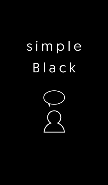 [LINE着せ替え] シンプルな着せ替え (black)の画像1