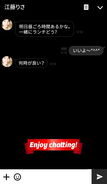 [LINE着せ替え] RED ＆ GOLD on blackの画像3