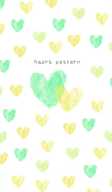 [LINE着せ替え] ハートパターン17-水彩画-の画像1