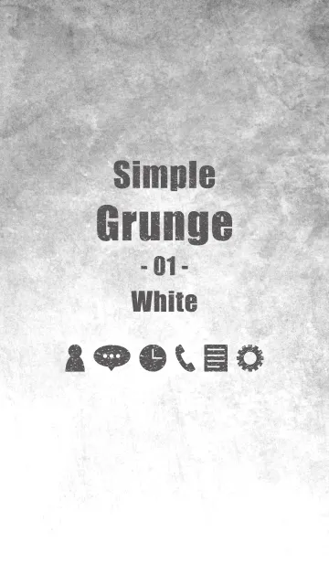 [LINE着せ替え] シンプル グランジ 01 ホワイトの画像1