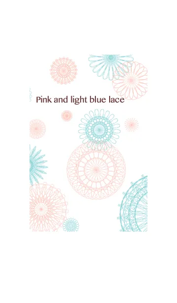 [LINE着せ替え] お花とリボンレース-ピンクと水色-の画像1