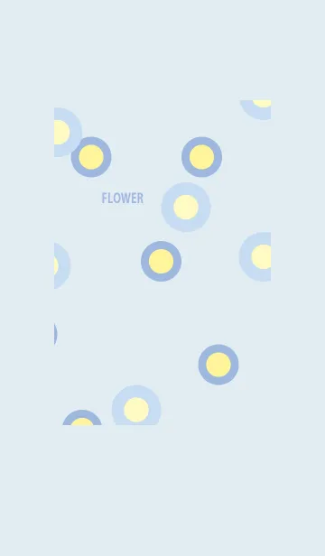 [LINE着せ替え] フラワー ブルーの画像1