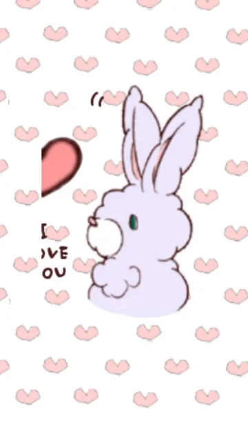 [LINE着せ替え] もふもふうさぎ 2の画像1