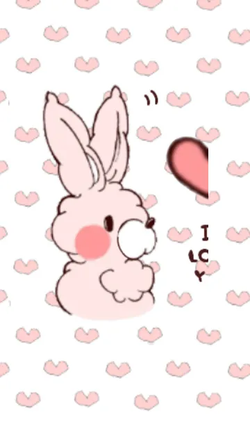 [LINE着せ替え] もふもふうさぎ 3の画像1