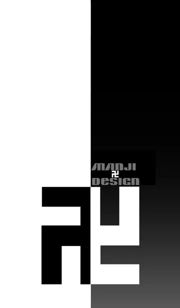 [LINE着せ替え] 卍MANJI Design卍 BLACK＆WHITEの画像1