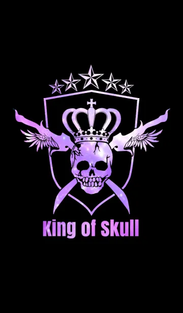 [LINE着せ替え] ♥ペア♥King of skull Purple Ver.の画像1