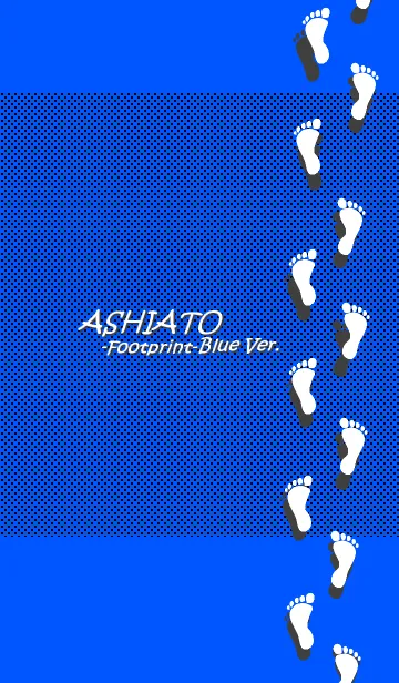 [LINE着せ替え] ASHIATO-Footprint-Blue color versionの画像1