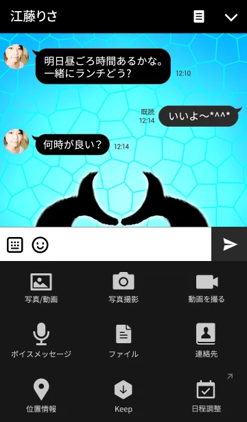 [LINE着せ替え] 愛の証(イルカ)の画像4