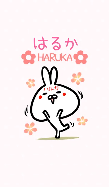 [LINE着せ替え] 【はるかさん】専用♪うさぎの名前着せかえの画像1