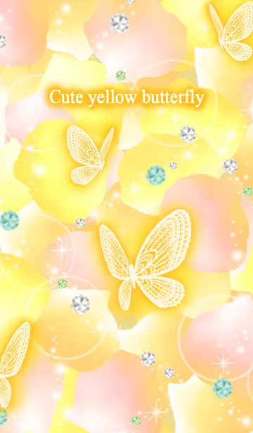 [LINE着せ替え] Cute yellow butterflyの画像1