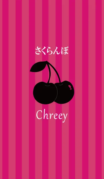 さくらんぼとストライプの着せ替えメイン画像