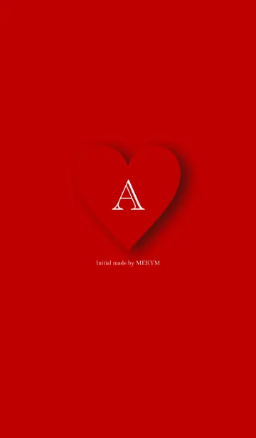 [LINE着せ替え] Heart Initial -A-の画像1