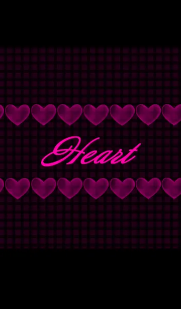[LINE着せ替え] HEART-Black × Pink-の画像1