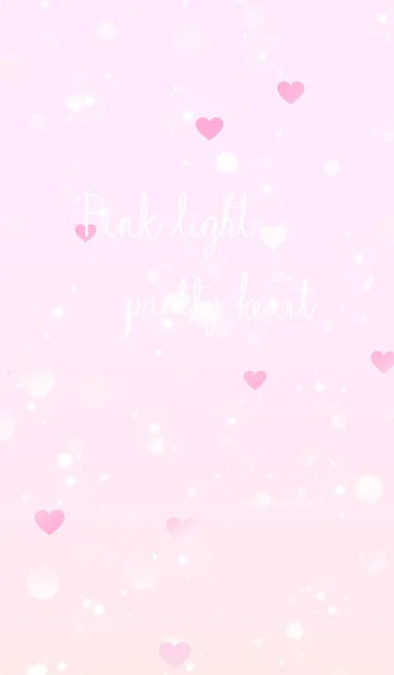 [LINE着せ替え] ピンク ライト プリティー ハートの画像1