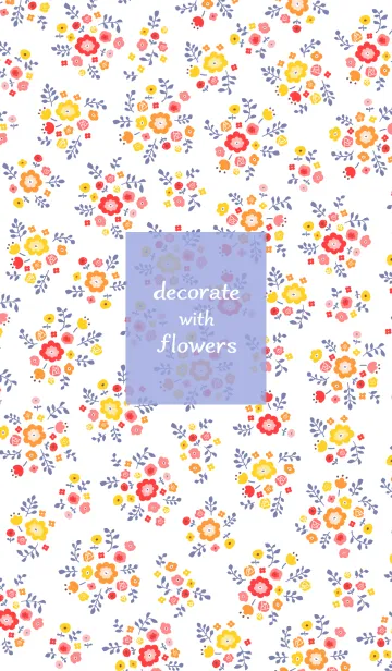 [LINE着せ替え] decorate with flowersの画像1