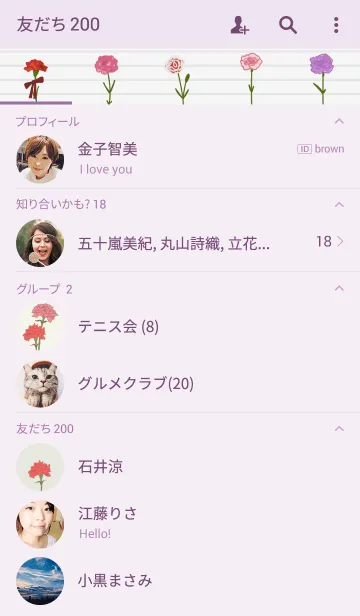 [LINE着せ替え] 赤いカーネーションの画像2