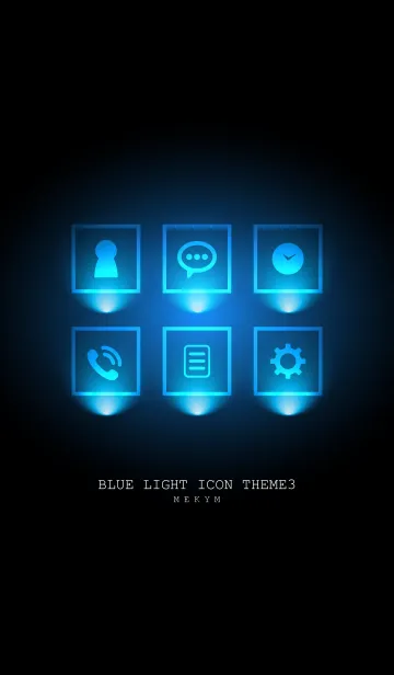 [LINE着せ替え] BLUE LIGHT ICON THEME 3の画像1