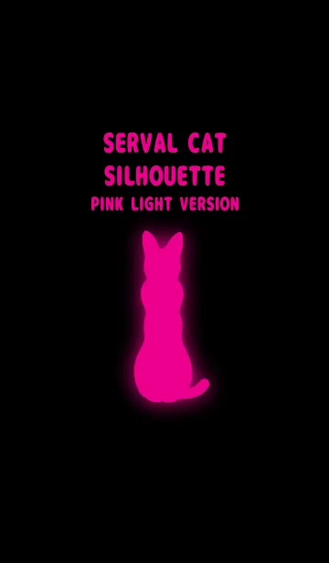 [LINE着せ替え] サーバルキャットシルエット ピンクライトの画像1