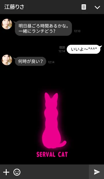 [LINE着せ替え] サーバルキャットシルエット ピンクライトの画像3