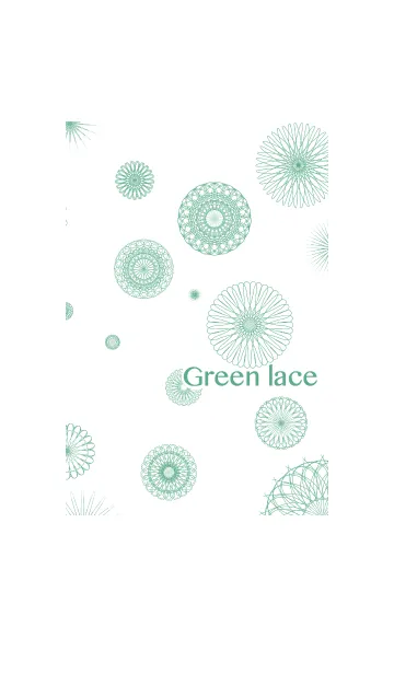 [LINE着せ替え] お花とリボンレース-グリーン2-の画像1