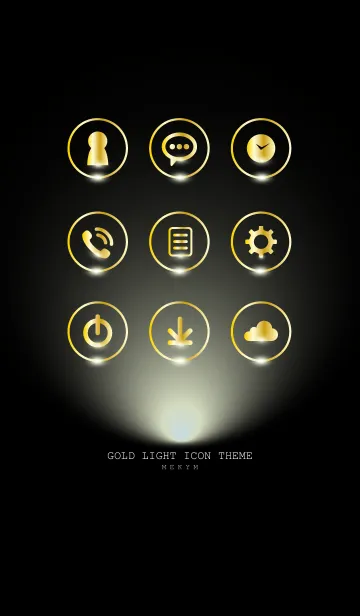 [LINE着せ替え] GOLD LIGHT ICON THEMEの画像1