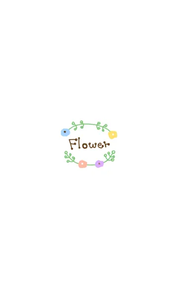 [LINE着せ替え] Handwritten flowers and lettersの画像1