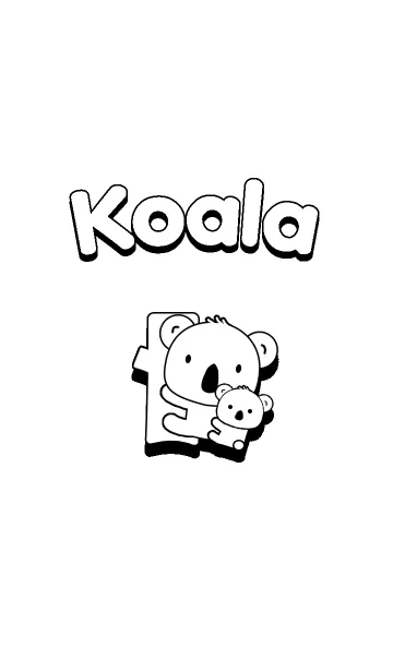 [LINE着せ替え] Koala white and Blackの画像1
