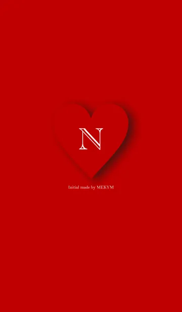 [LINE着せ替え] Heart Initial -N-の画像1