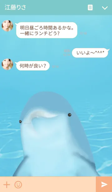 [LINE着せ替え] Dolphin smileの画像3