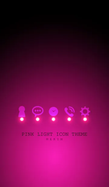 PINK LIGHT ICON THEMEの着せ替えメイン画像