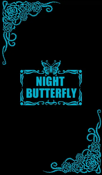 [LINE着せ替え] NIGHT BUTTERFLY TURQUOISE BLUEの画像1
