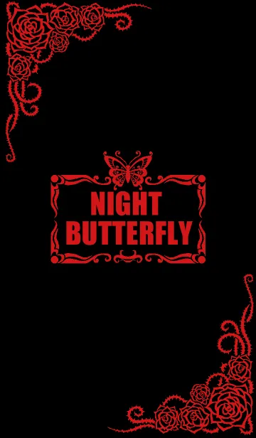 [LINE着せ替え] NIGHT BUTTERFLY REDの画像1