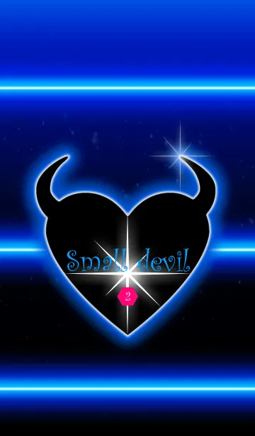 [LINE着せ替え] ♥小悪魔ハート♥NEON2の画像1