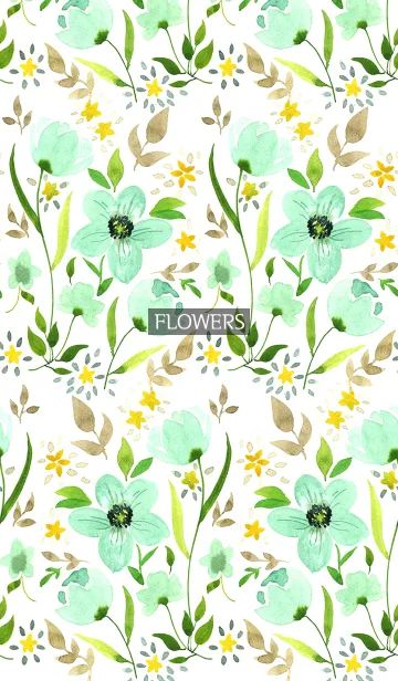 [LINE着せ替え] water color flowers_154の画像1
