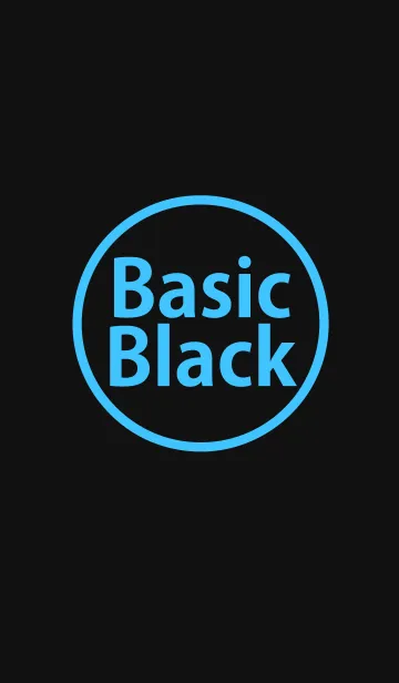[LINE着せ替え] Basic Black Light Blueの画像1