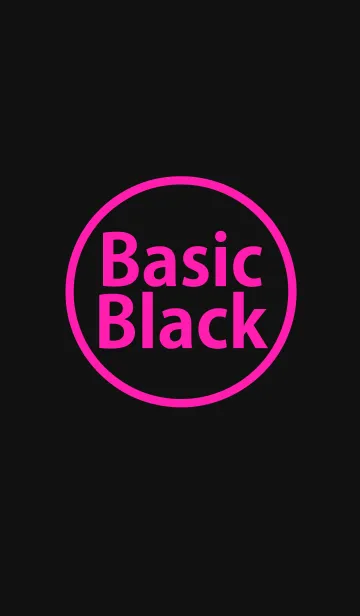 [LINE着せ替え] Basic Black Vivid Pinkの画像1